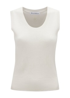 JW Anderson - Pointelle-Knit Cotton-Blend Tank Top - White - XS - Moda Operandi