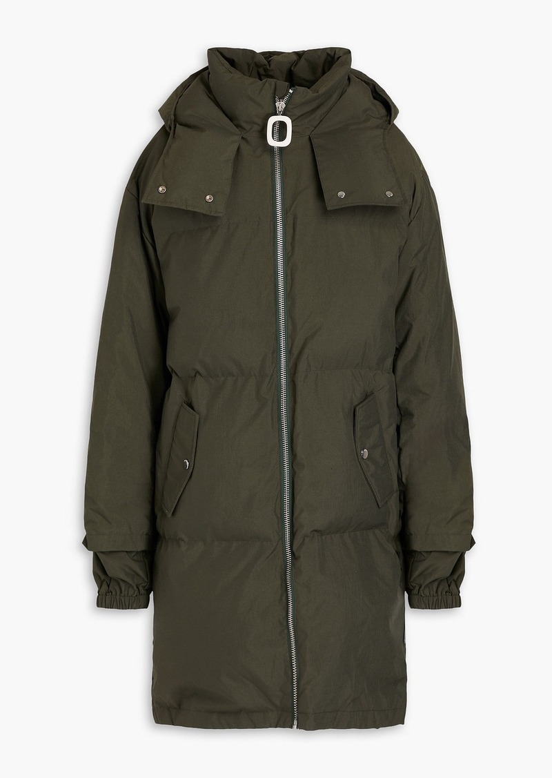 JW Anderson - Quilted shell hooded parka - Green - UK 6