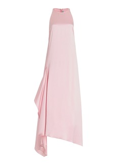 JW Anderson - Sleeveless Draped Satin Midi Dress - Pink - UK 10 - Moda Operandi