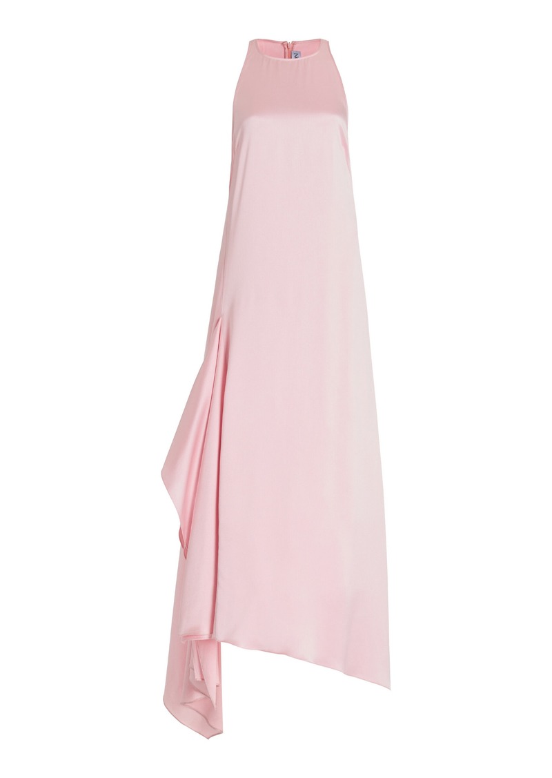 JW Anderson - Sleeveless Draped Satin Midi Dress - Pink - UK 6 - Moda Operandi