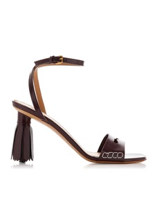 JW Anderson - Tassel Patent Leather Sandals - Burgundy - IT 39 - Moda Operandi