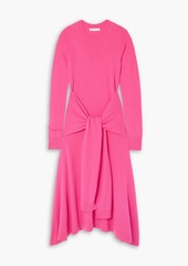 JW Anderson - Tie-detailed merino wool midi dress - Pink - XS