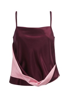 JW Anderson - Twisted Satin Camisole Top - Purple - UK 6 - Moda Operandi