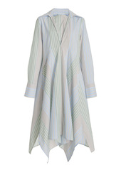 JW Anderson - Women's Handkerchief-Hem Striped Cotton Poplin Shirt Dress - Multi - Moda Operandi