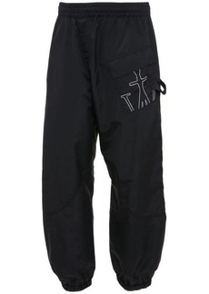 JW ANDERSON ANCHOR LOGO EMBROIDERED TWISTED JOGGERS
