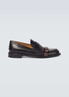 JW Anderson Animated leather penny loafers