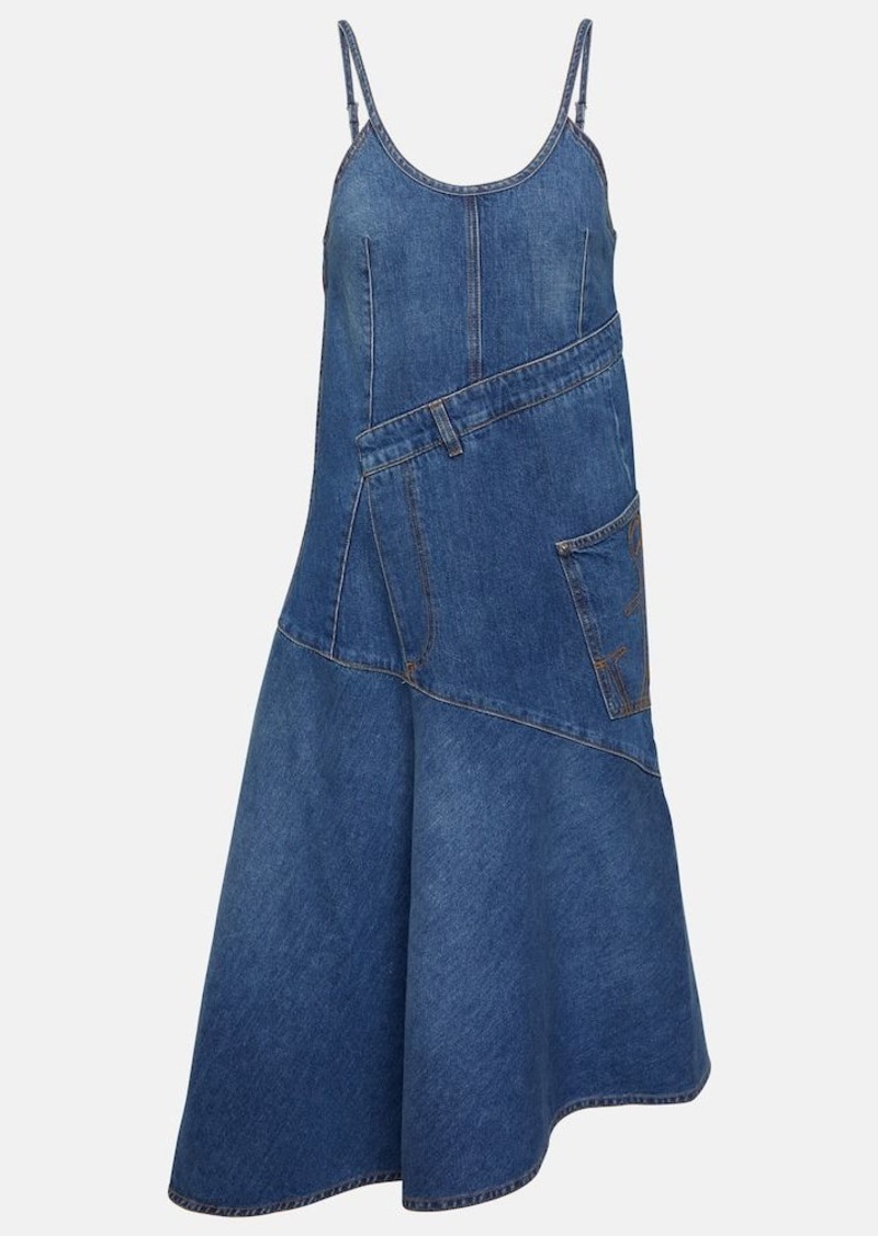 JW Anderson Asymmetric denim midi dress