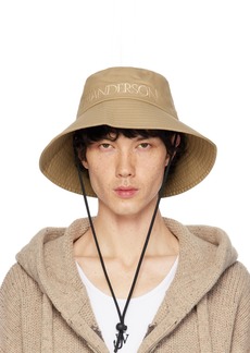 JW Anderson Beige Logo Shade Bucket Hat