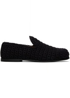 JW Anderson Black Crotchet Loafers