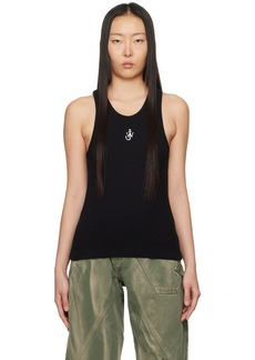 JW Anderson Black Embroidered Tank Top