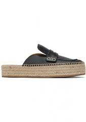 JW Anderson Black Leather Espadrilles