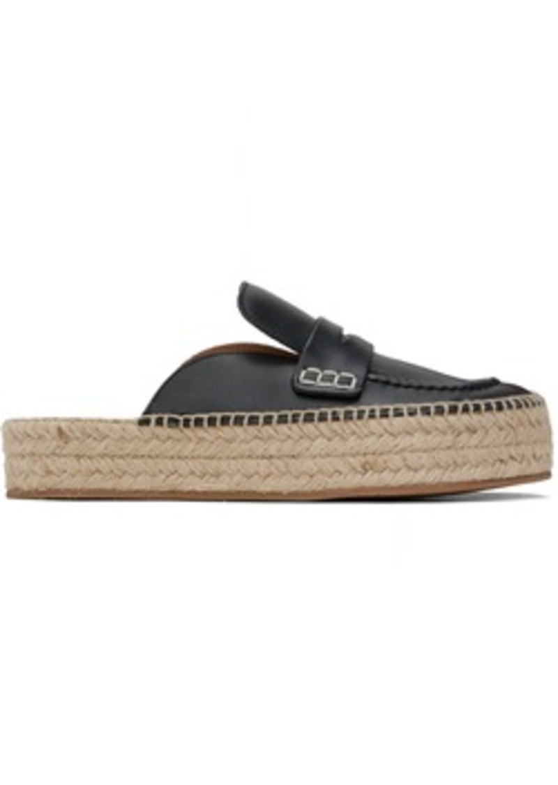 JW Anderson Black Leather Espadrilles