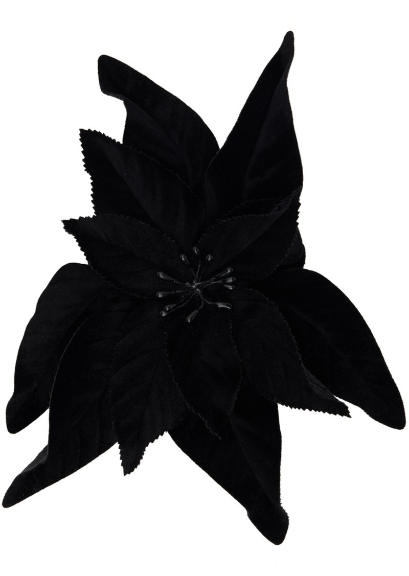 JW Anderson Black Poinsettia Brooch