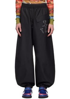 JW Anderson Black Twisted Track Pants