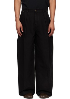 JW Anderson Black Wide-Leg Trousers