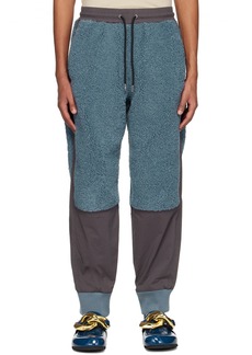 JW Anderson Blue & Gray Colorblock Sweatpants