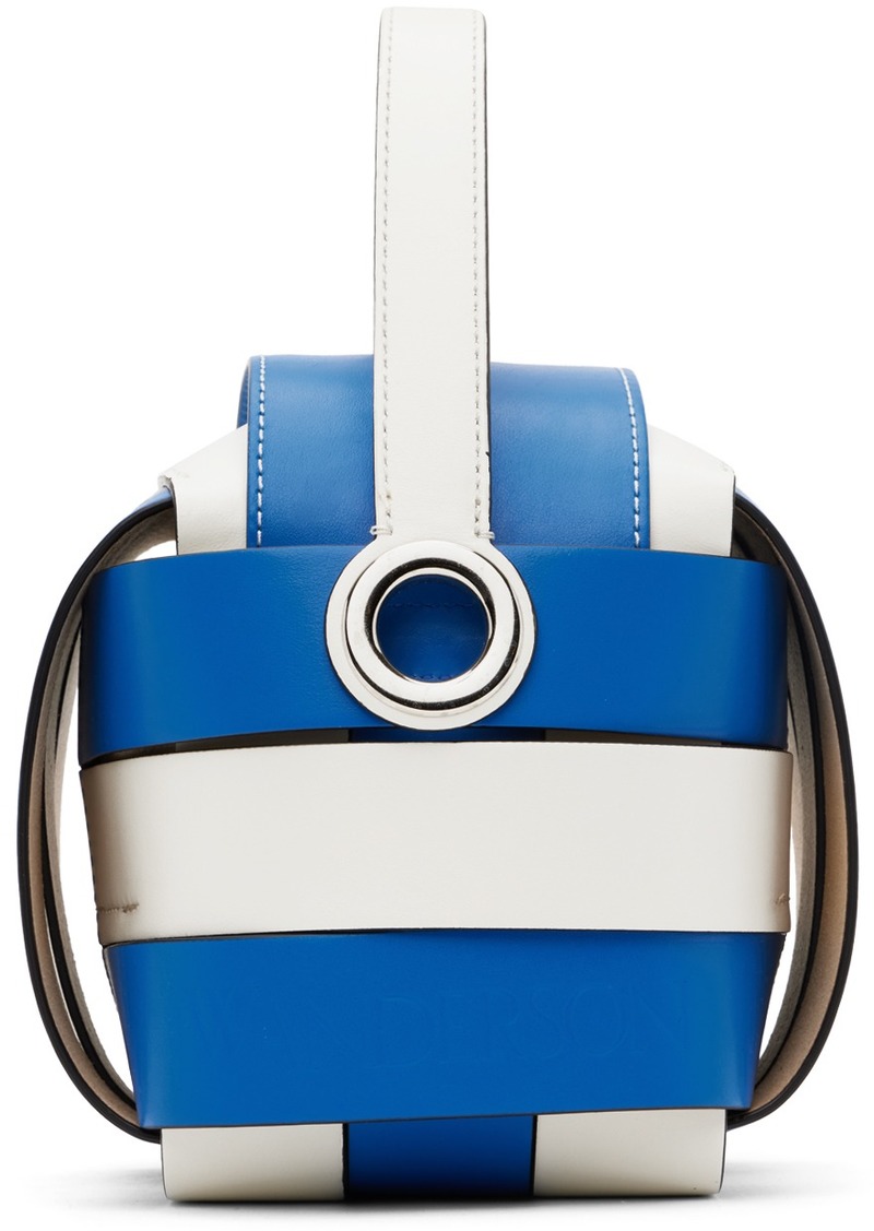 JW Anderson Blue & White Knot Top Handle Bag