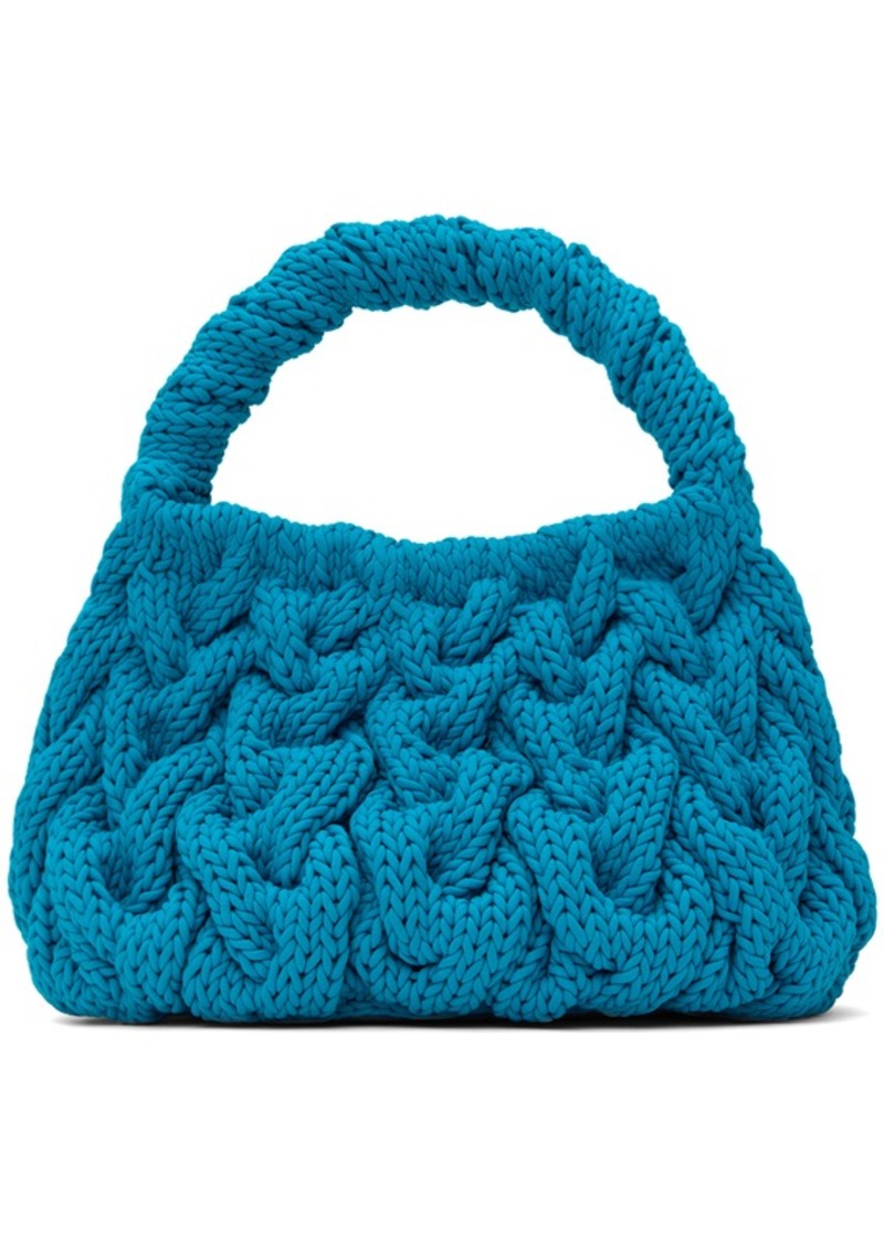 JW Anderson Blue Cable Knit Bag