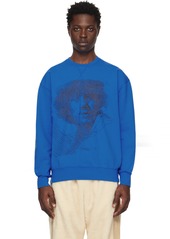 JW Anderson Blue Embroidered Sweatshirt