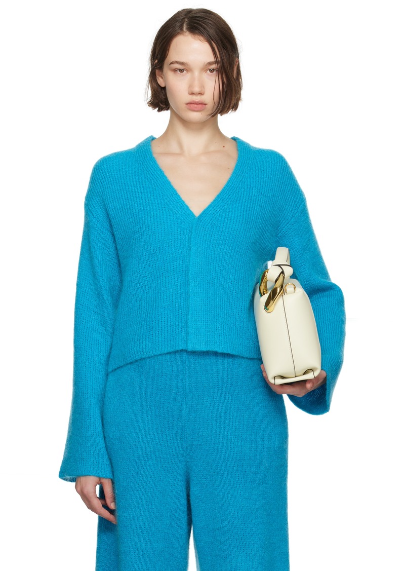 JW Anderson Blue V-Neck Cardigan