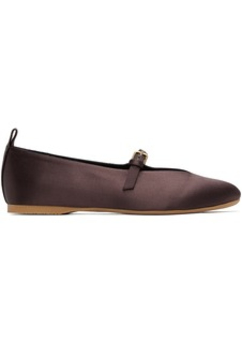 JW Anderson Brown Satin Ballerina Flats