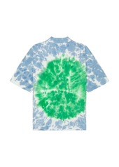 JW Anderson Cat Print Tie Dye Polo Shirt