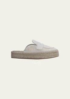 JW Anderson Cotton Penny Loafer Espadrille Mules