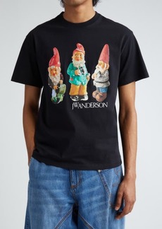 JW Anderson Gnome Trio Cotton Graphic T-Shirt