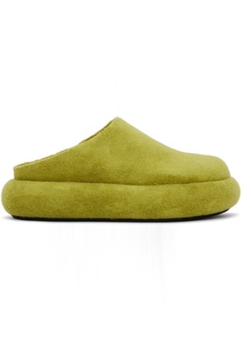 JW Anderson Green Bumper Tube Platform Loafers