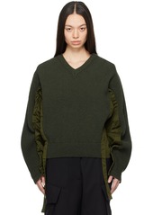 JW Anderson Green Drawstring Sweater