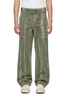 JW Anderson Green Wide-Leg Cargo Pants