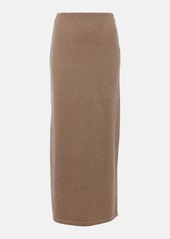 JW Anderson High-rise mohair-blend midi skirt
