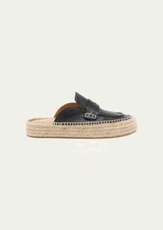JW Anderson Leather Penny Loafer Espadrille Mules