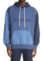 JW Anderson Logo Embroidered Colorblock Hoodie