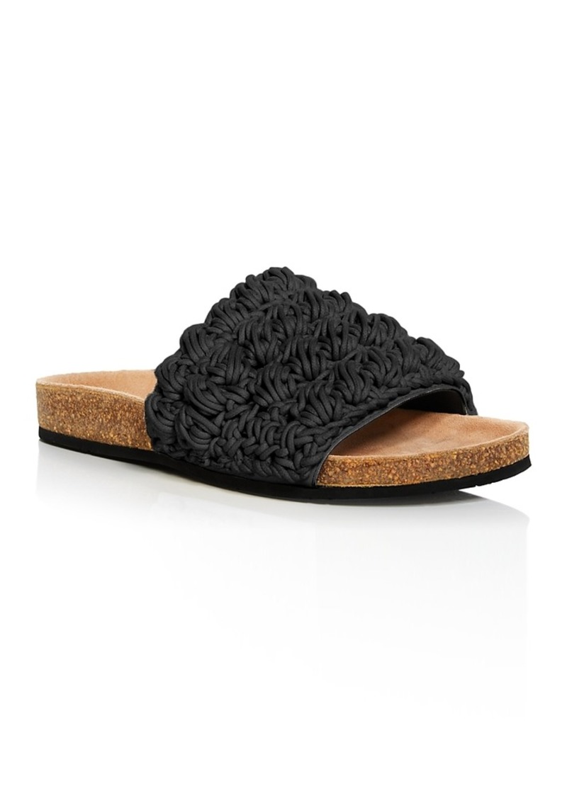 Jw Anderson Men'a Ca/Fa Crochet Slip On Slide Sandals