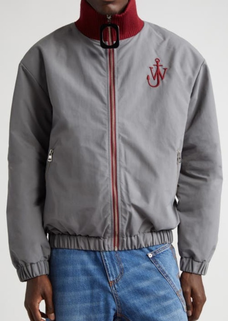 JW Anderson Mixed Media Logo Embroidered Jacket