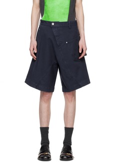 JW Anderson Navy Twisted Shorts