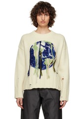 JW Anderson Off-White Fringed Globe Sweater