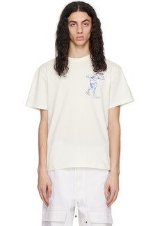 JW Anderson Off-White Placed Print T-Shirt