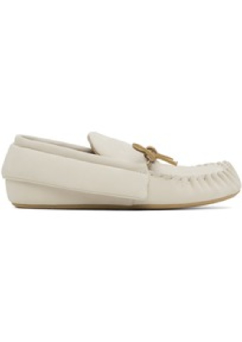 JW Anderson Off-White Suede Moc Loafers