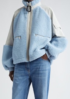 JW Anderson Oversize Mixed Media Colorblock Track Jacket