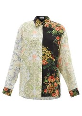 JW Anderson Patchwork floral-print poplin shirt