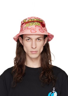 JW Anderson Pink Hearts Bucket Hat