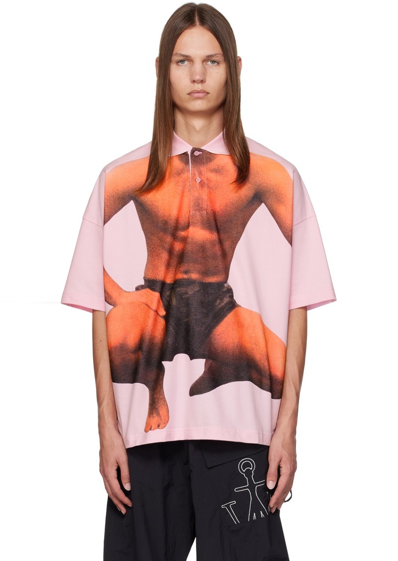 JW Anderson Pink Printed Polo