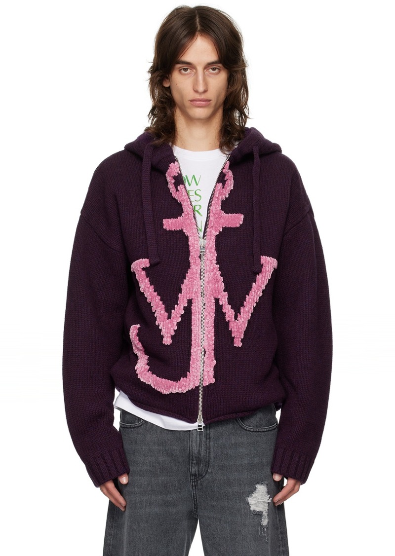 JW Anderson Purple Anchor Hoodie