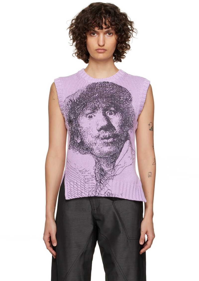 JW Anderson Purple Printed Vest