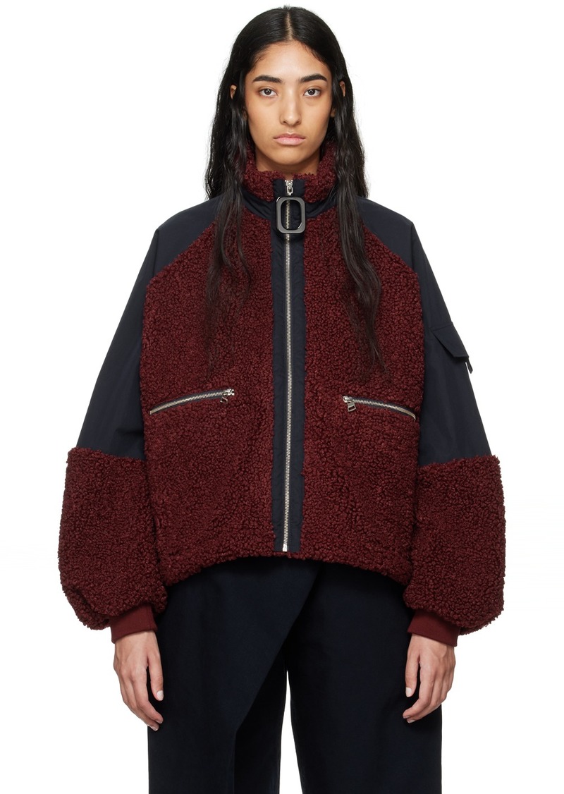 JW Anderson Red & Navy Paneled Jacket