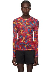 JW Anderson Red Printed Long Sleeve T-Shirt