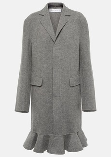 JW Anderson Ruffled wool blend coat
