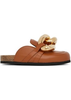 JW Anderson Tan Chain Slip-on Loafers